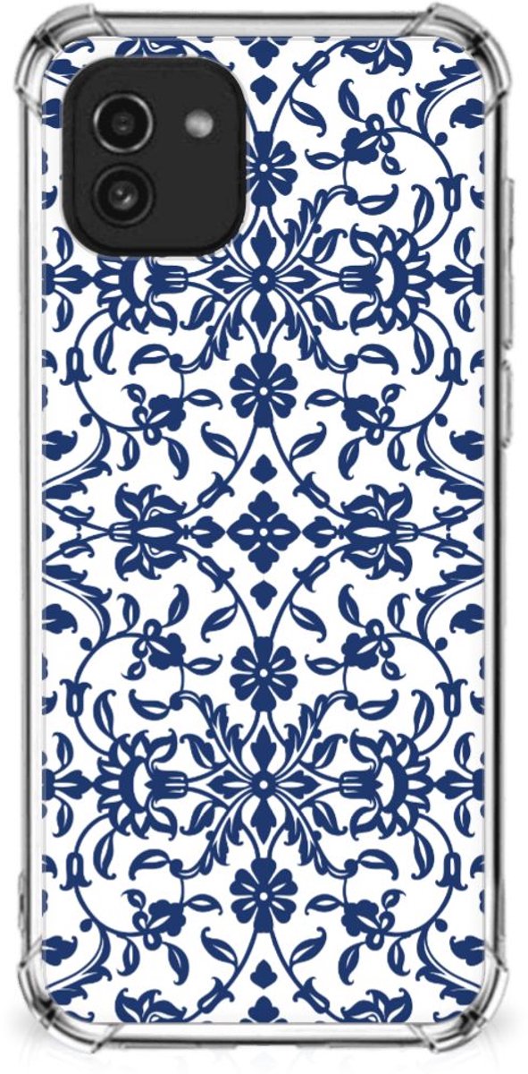 Samsung Galaxy A03 Case Flower Blue