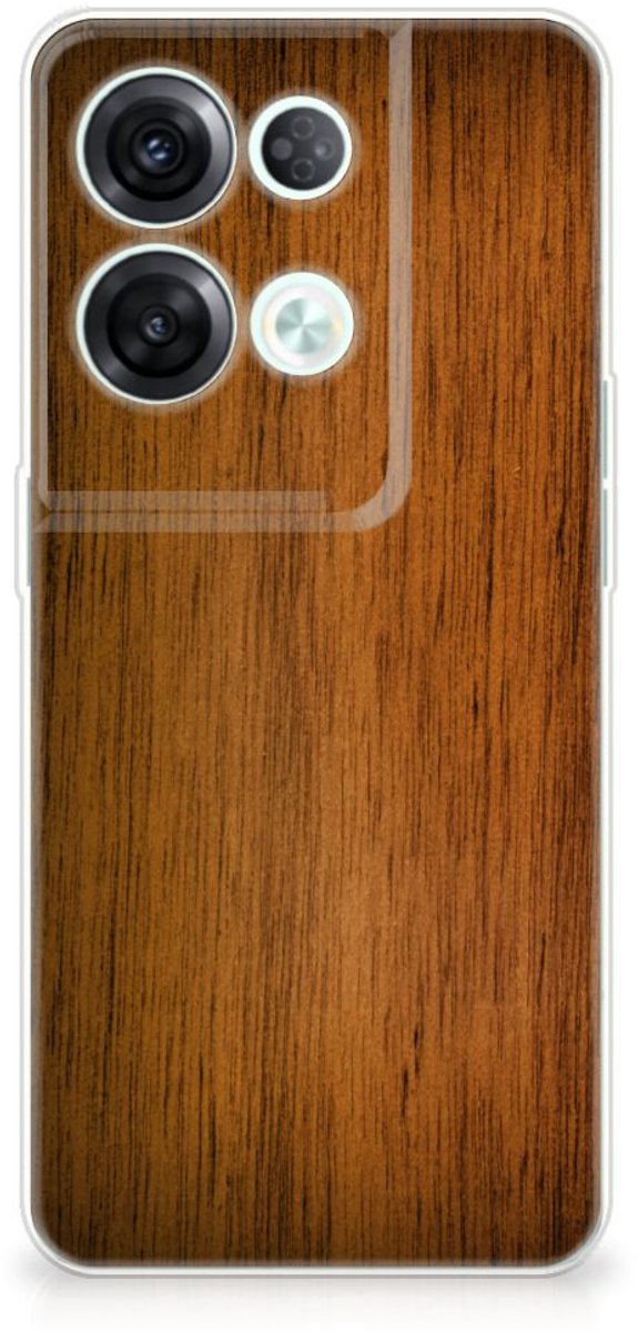 OPPO Reno8 Pro Bumper Hoesje Donker Hout