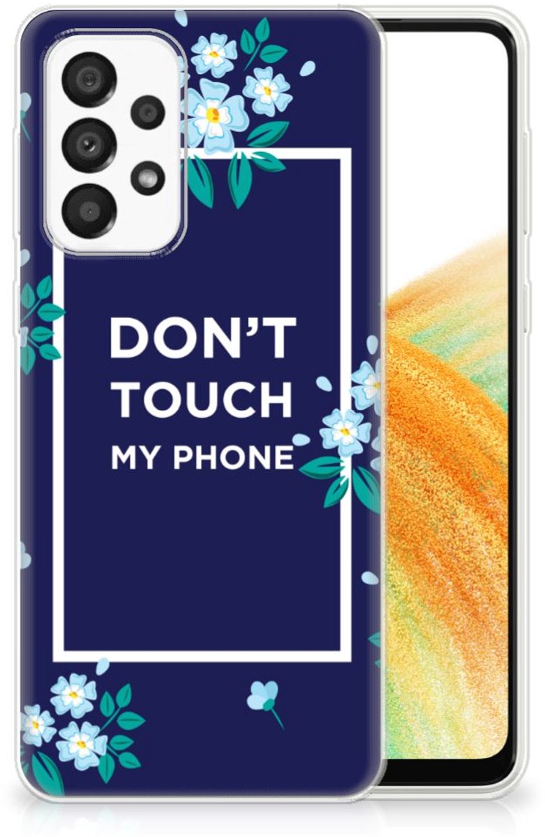Samsung Galaxy A33 5G Silicone-hoesje Flowers Blue DTMP