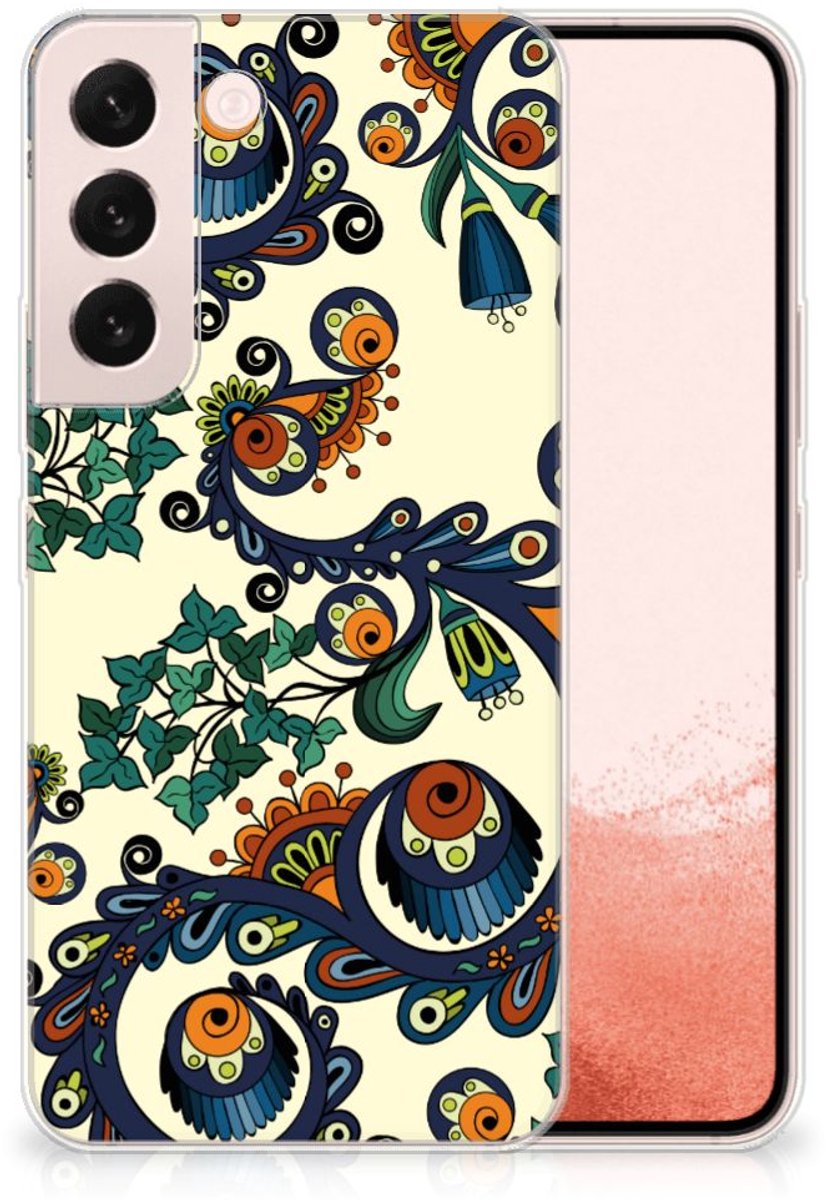 Siliconen Hoesje Samsung Galaxy S22 Barok Flower