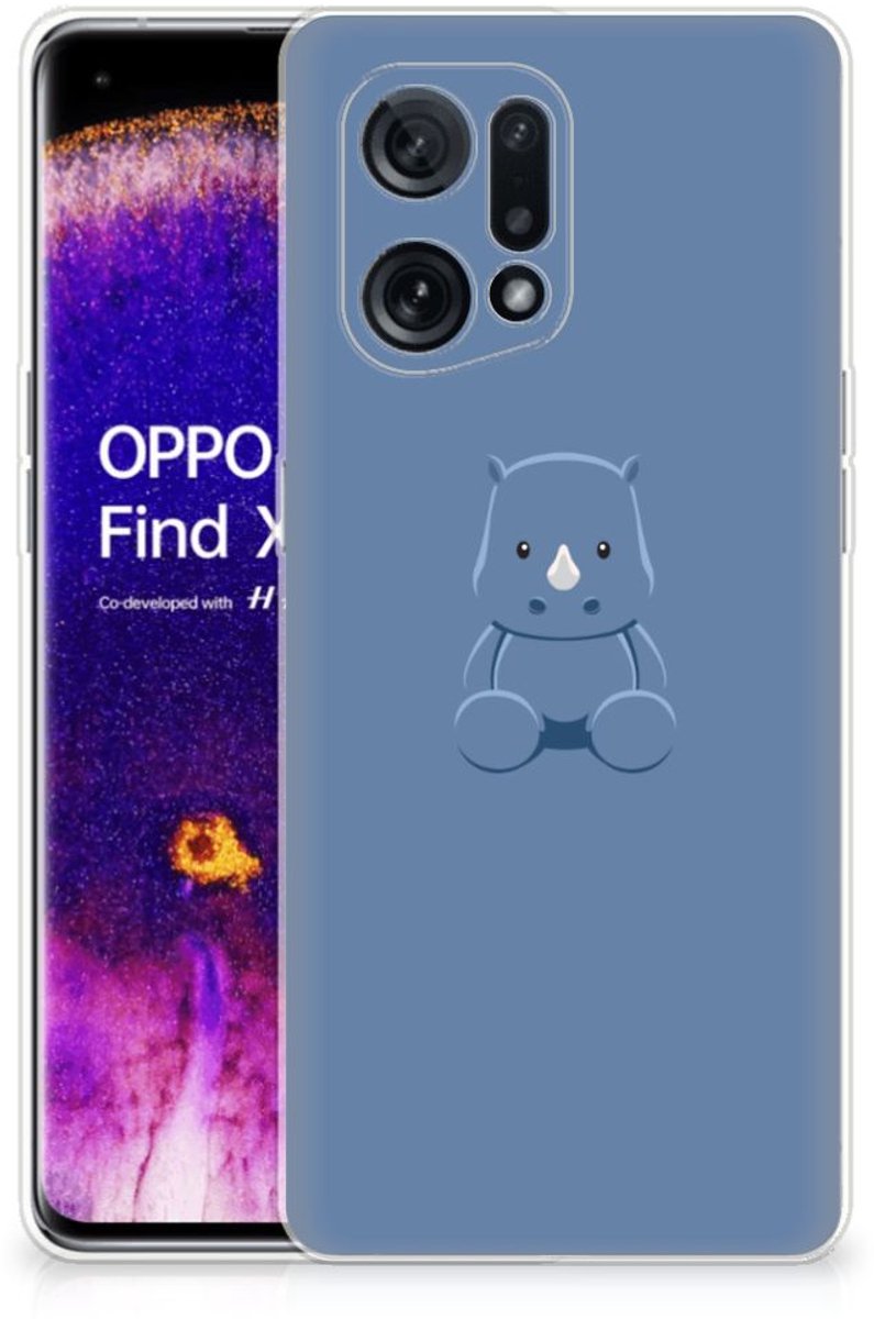 OPPO Find X5 Telefoonhoesje met Naam Baby Rhino