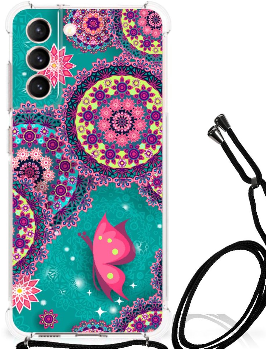 Samsung Galaxy S21 FE Back Cover Cirkels en Vlinders