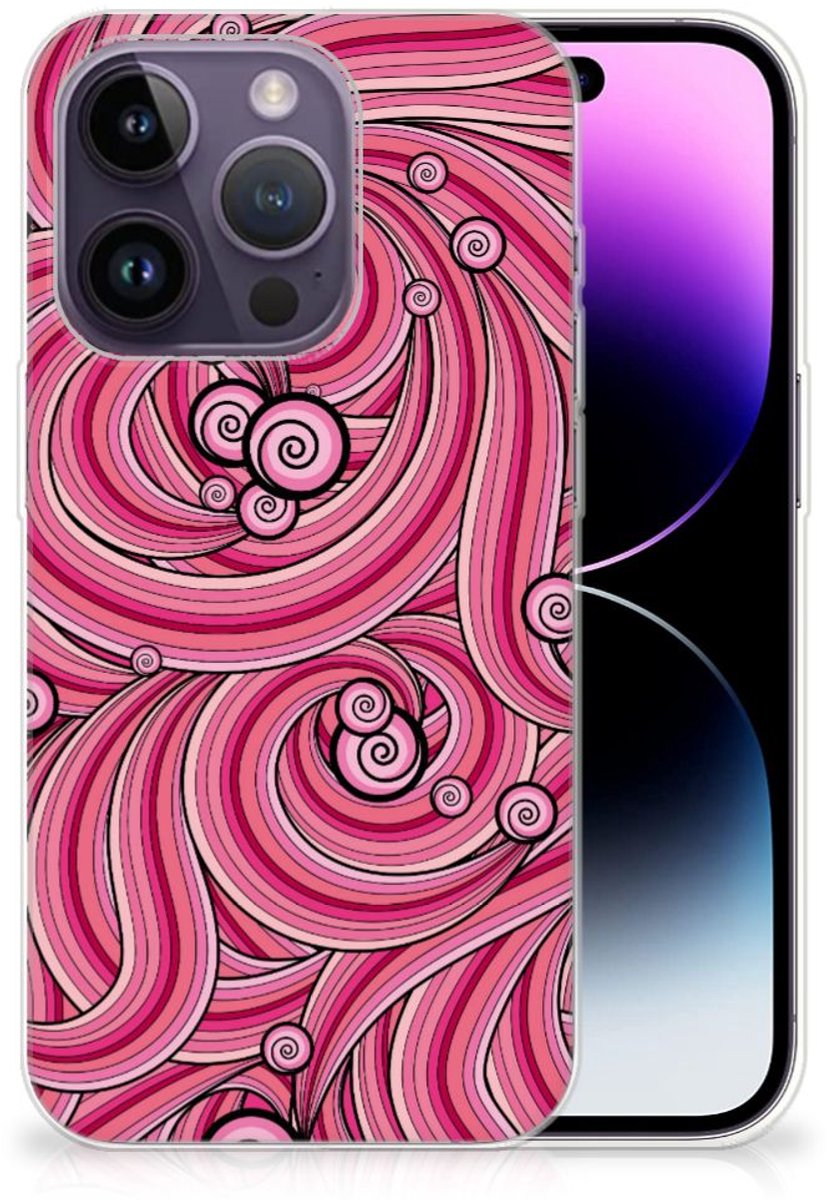 Apple iPhone 14 Pro Hoesje maken Swirl Pink