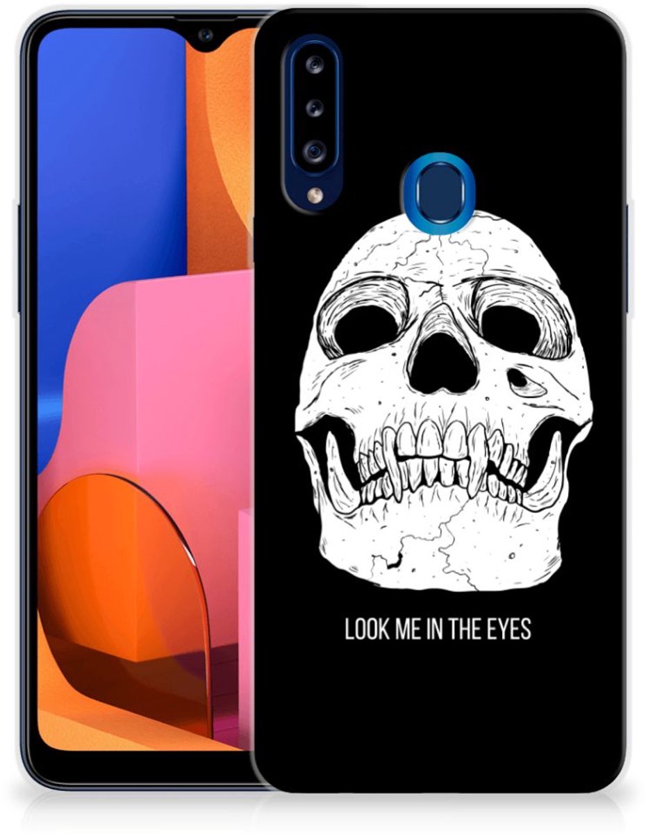 Silicone Back Case Samsung Galaxy A20s Skull Eyes