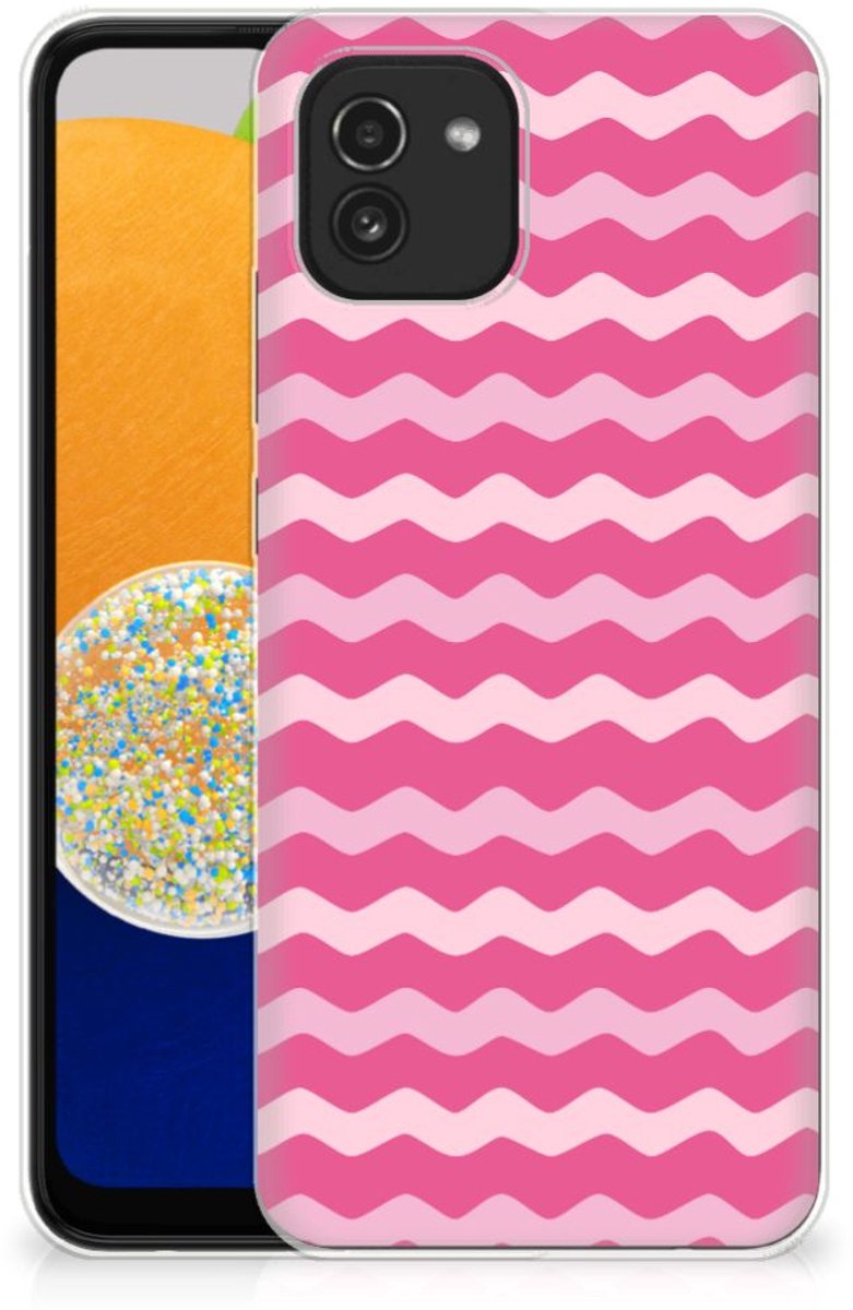 Samsung Galaxy A03 TPU bumper Waves Pink
