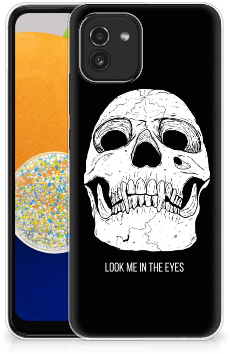 Silicone Back Case Samsung Galaxy A03 Skull Eyes