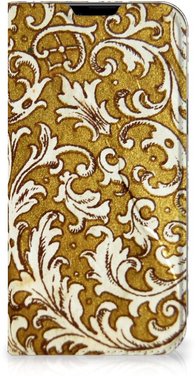 Standcase Hoesje voor Telefoon Hoesje Apple iPhone 14 Plus Barok Goud