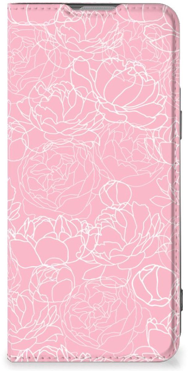 Book Case voor OnePlus Nord 2T Smart Cover White Flowers
