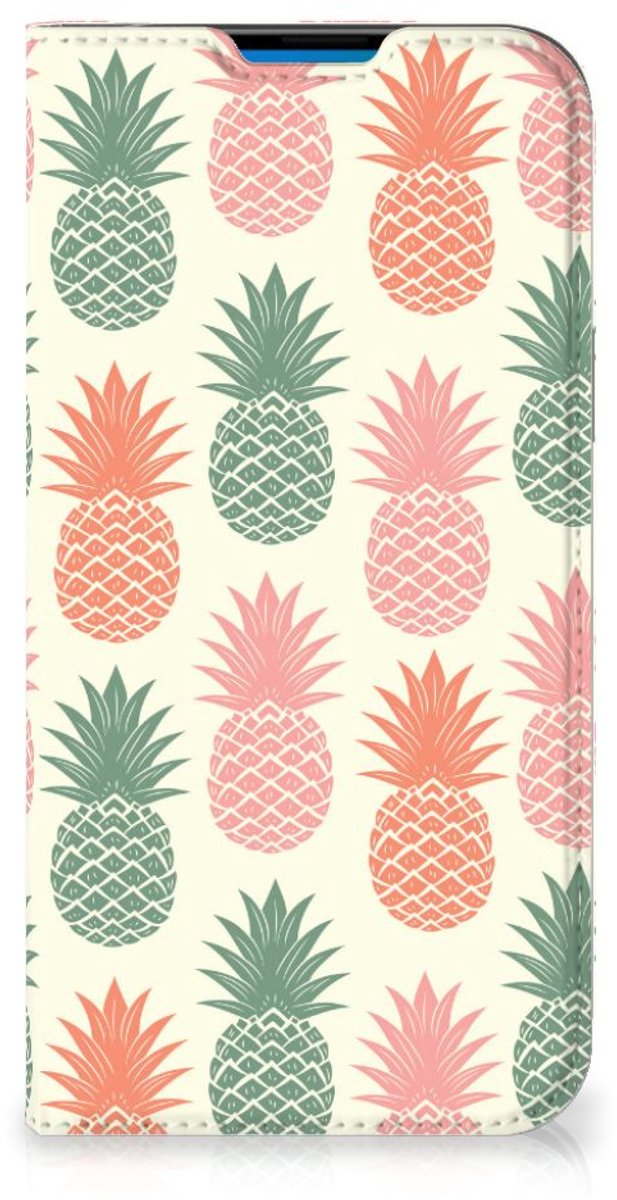Standcase Hoesje voor iPhone 14 Pro Max Flip Style Cover Ananas
