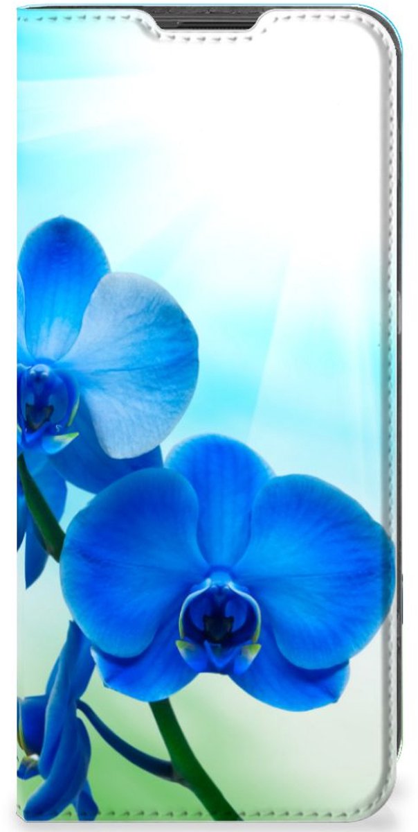 Standcase Hoesje voor OnePlus 10 Pro Smart Cover Orchidee Blauw - Cadeau voor je Moeder