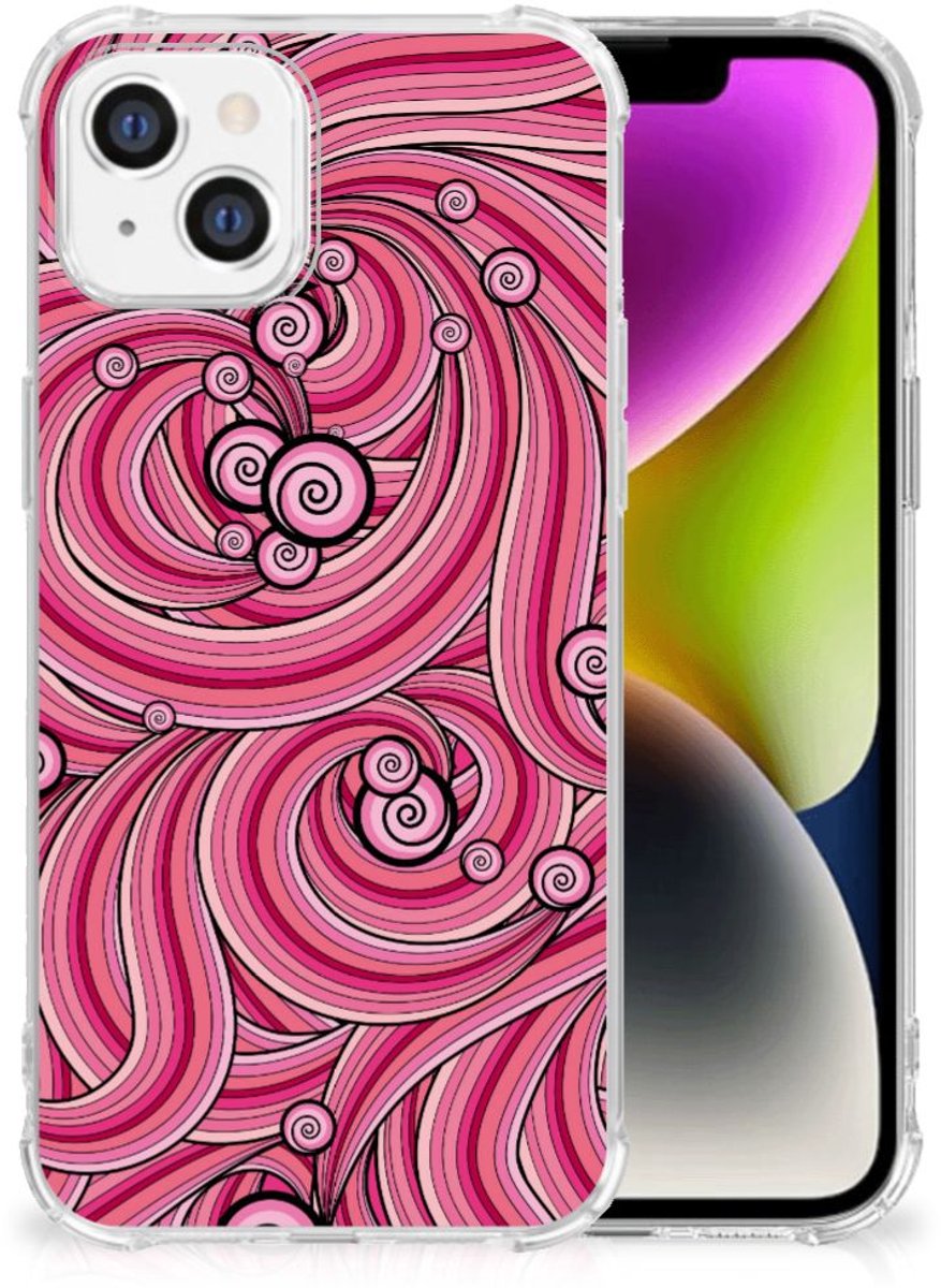 iPhone 14 Back Cover Swirl Pink