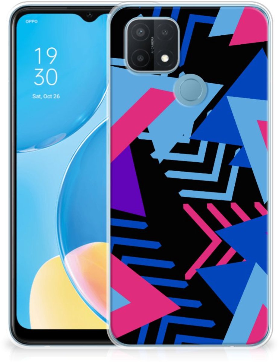 OPPO A15 TPU Hoesje Funky Triangle