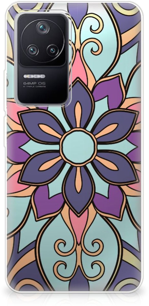Xiaomi Poco F4 TPU Case Purple Flower