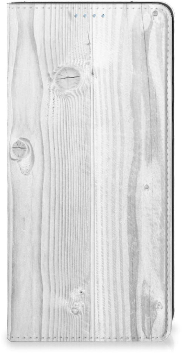Samsung Galaxy A21s Book Wallet Case White Wood