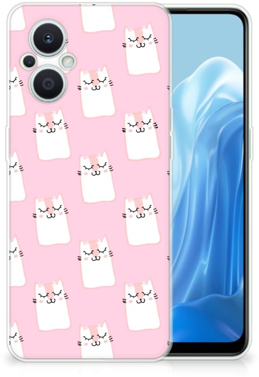 OPPO Reno8 Lite TPU Hoesje Sleeping Cats