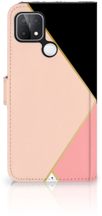 Étui pour téléphone portable OPPO A15 Bookcase Noir Pink Formes