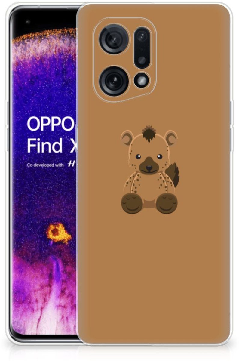 OPPO Find X5 Telefoonhoesje met Naam Baby Hyena