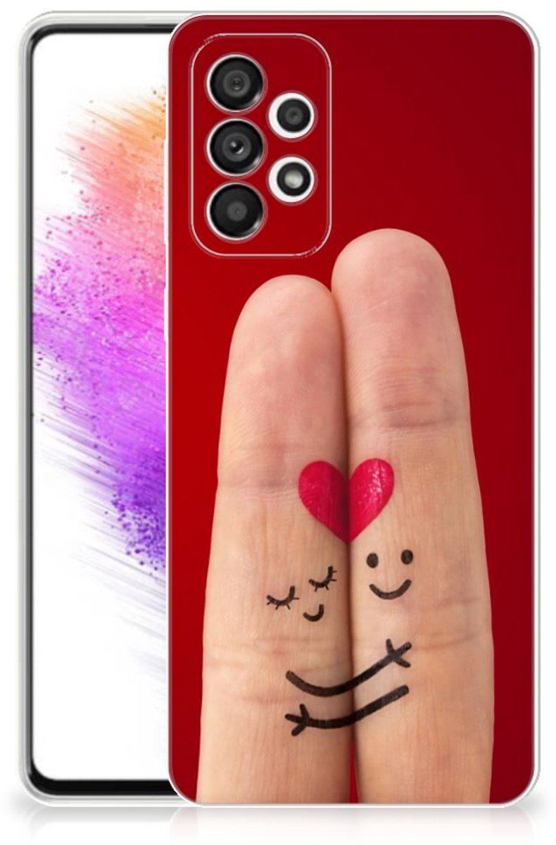 Samsung Galaxy A73 5G Silicone Back Cover Liefde - Origineel Romantisch Cadeau