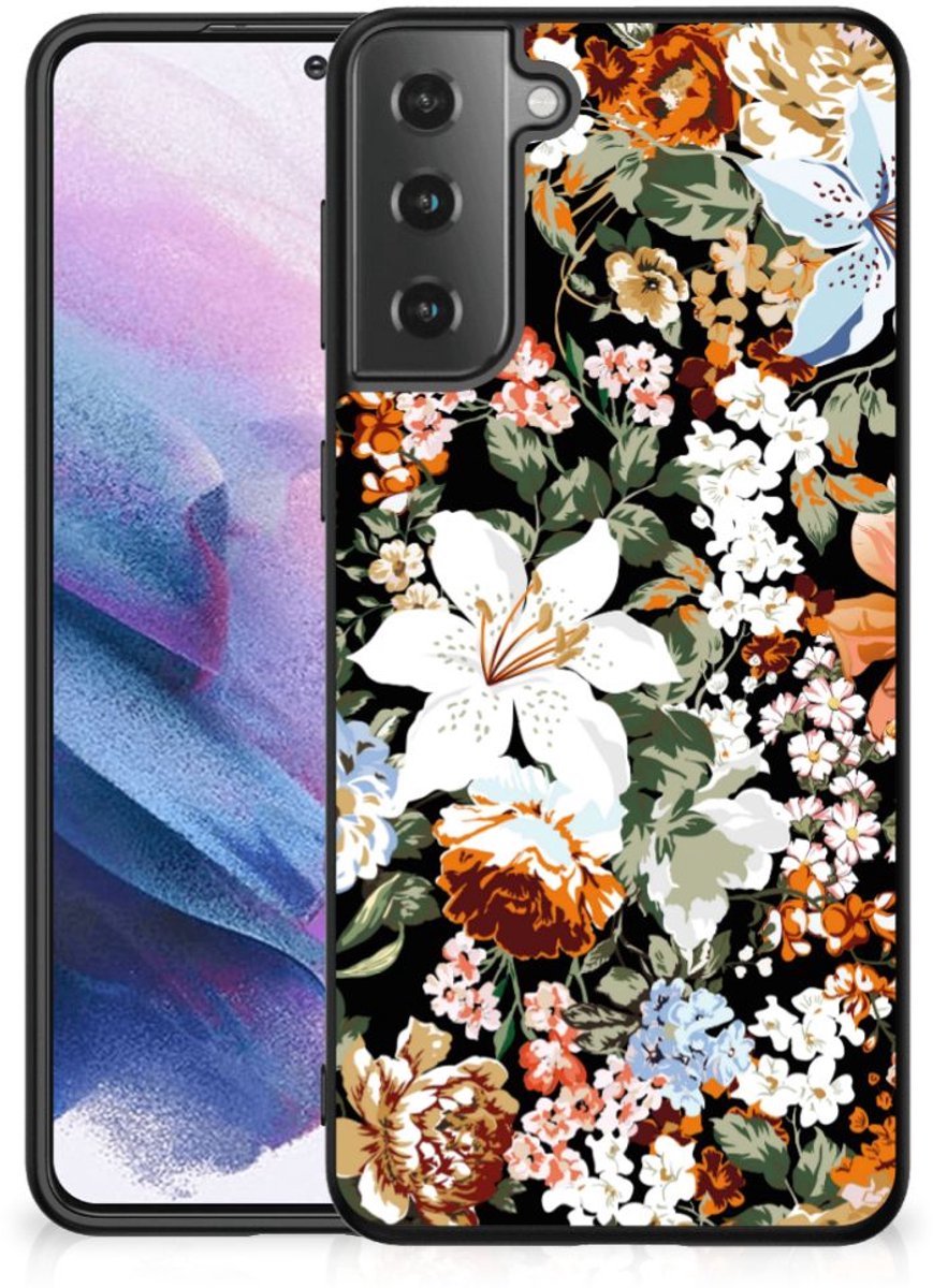 Bloemen Hoesje voor Samsung Galaxy S21 Plus Dark Flowers