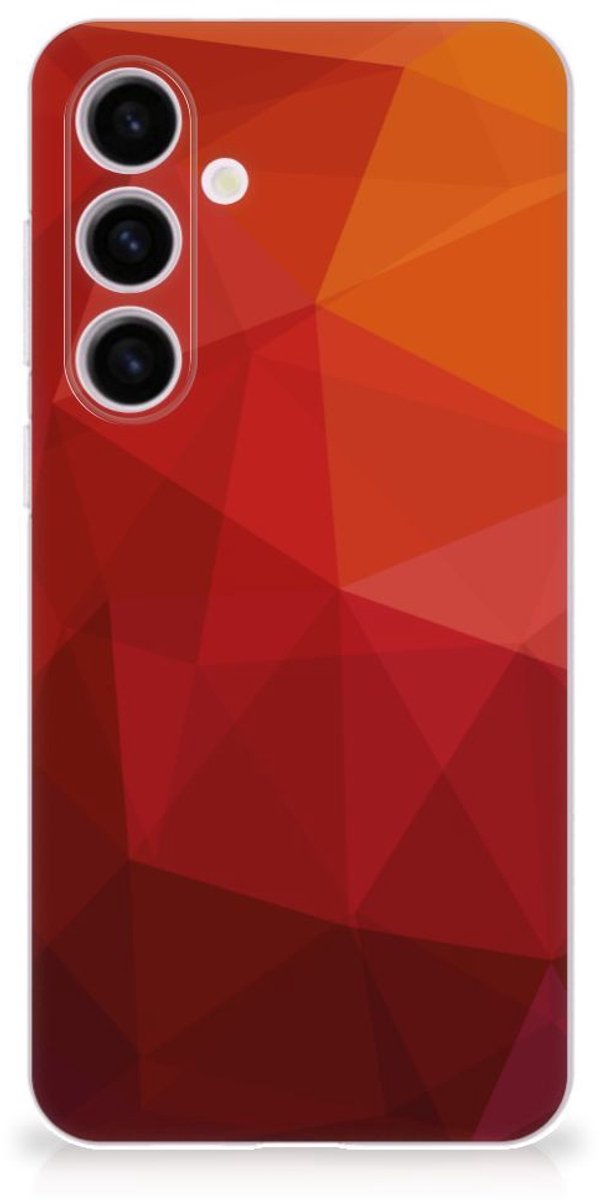 TPU Hoesje voor Samsung Galaxy S24 Plus Polygon Red