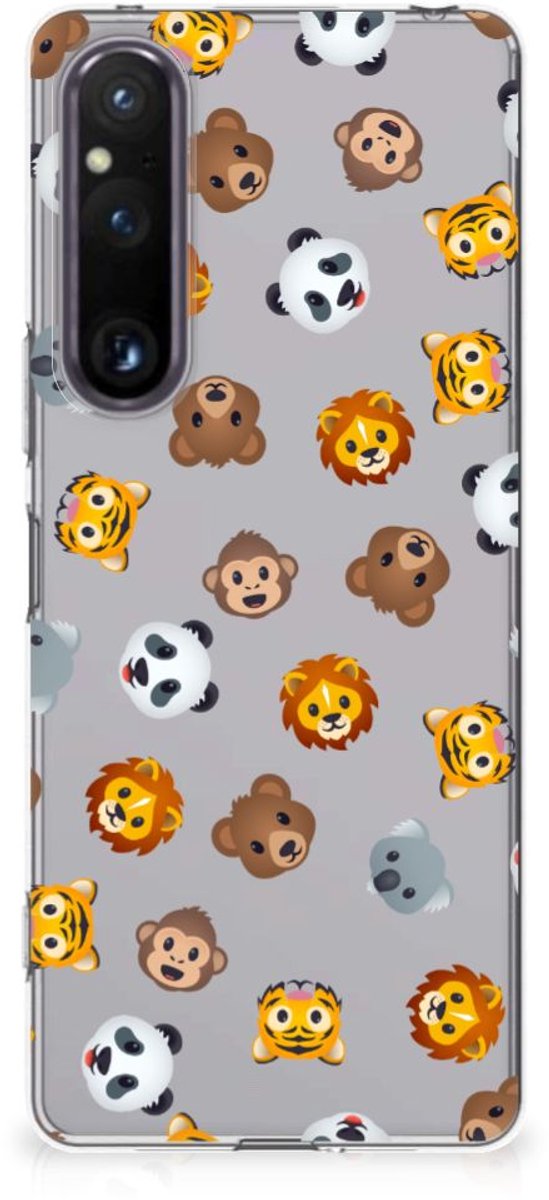 TPU bumper voor Sony Xperia 1 V Dieren Emojis
