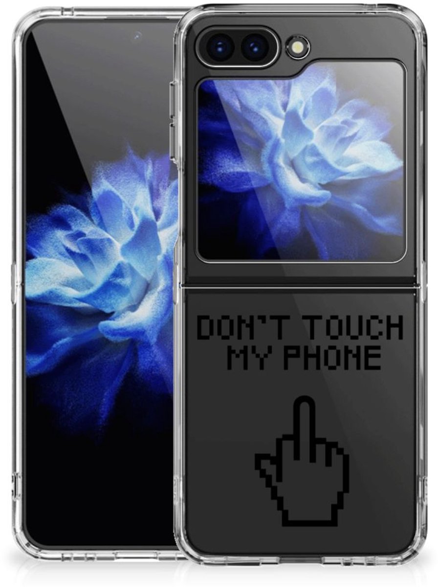 Samsung Galaxy Z Flip 5 Silicone-hoesje Finger Don't Touch My Phone