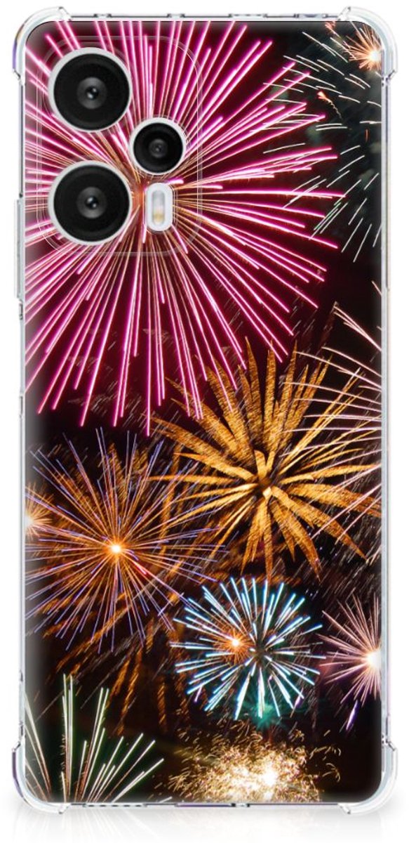 Xiaomi Poco F5 Anti Shock Bumper Case Vuurwerk