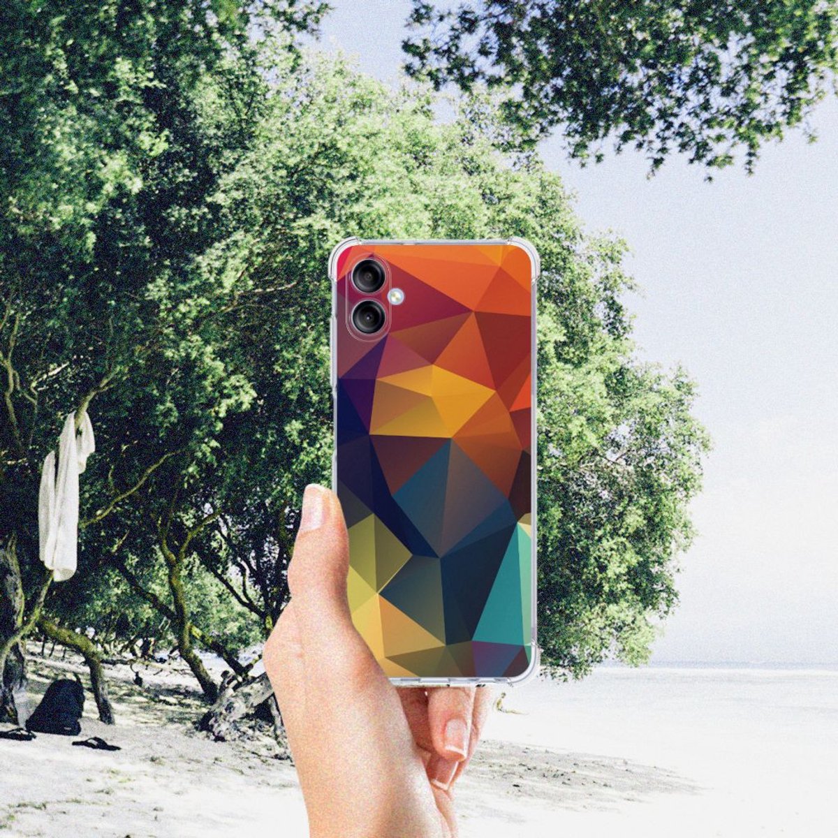 Samsung Galaxy A05 Shockproof Case Polygon Color