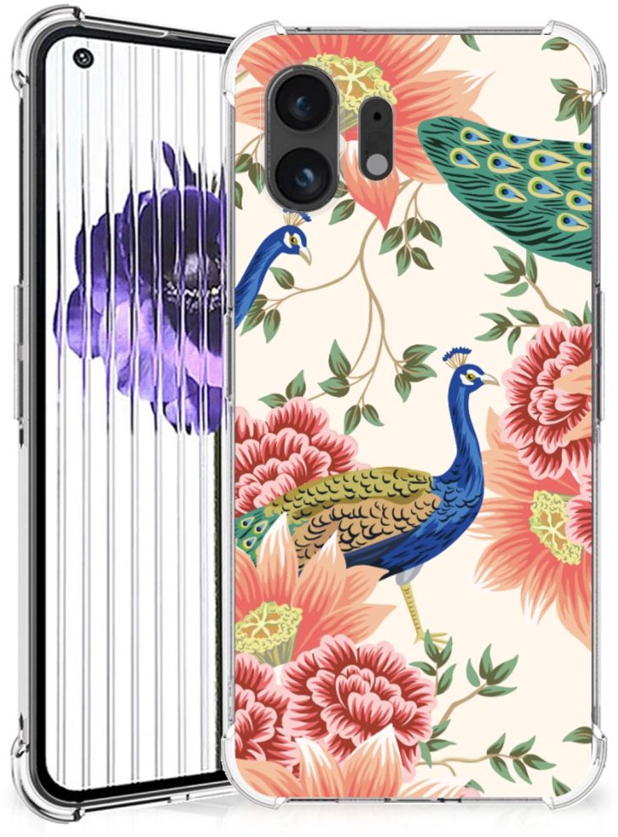 Case Anti-shock voor Nothing Phone (2) Pink Peacock