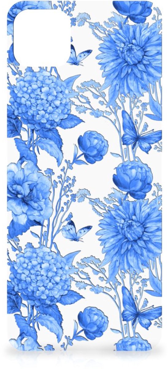 Case voor Samsung Galaxy A22 5G Flowers Blue