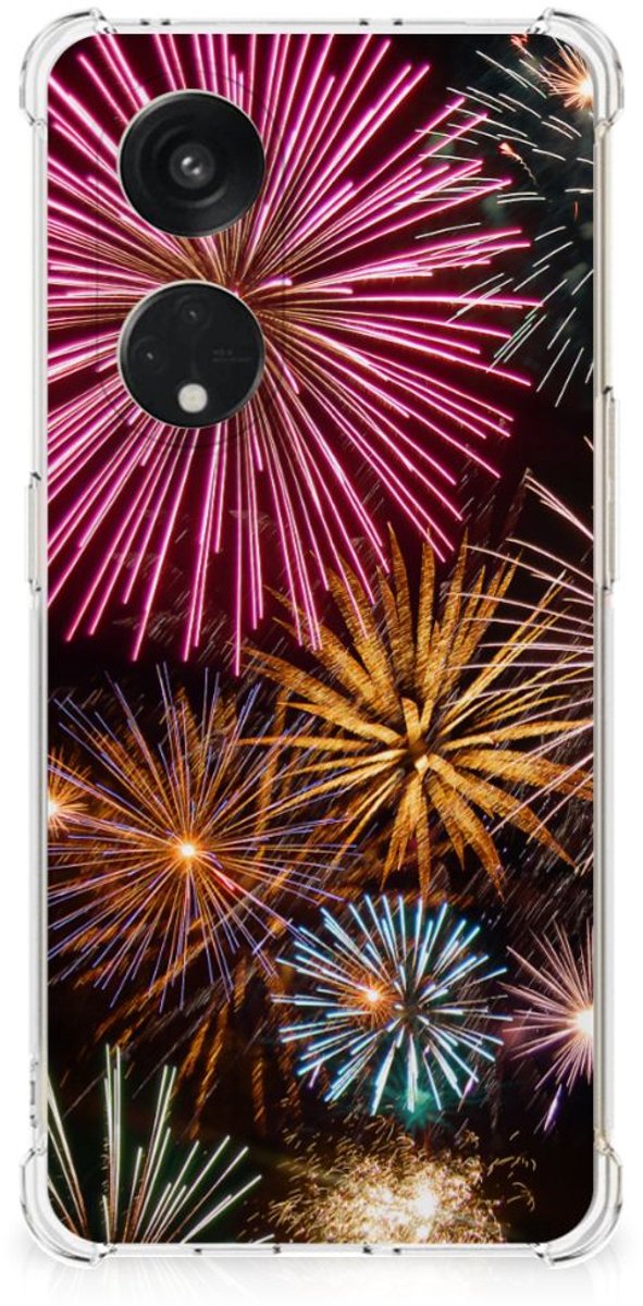 OPPO Reno8 T 5G Anti Shock Bumper Case Vuurwerk