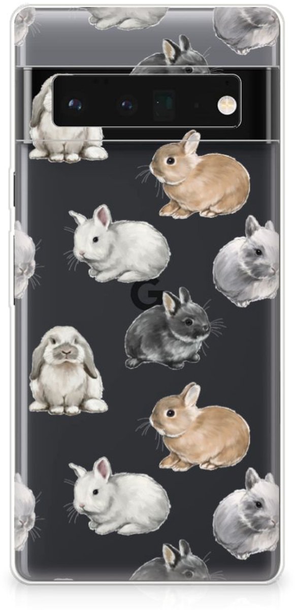 TPU Hoesje voor Google Pixel 6 Pro Konijntjes