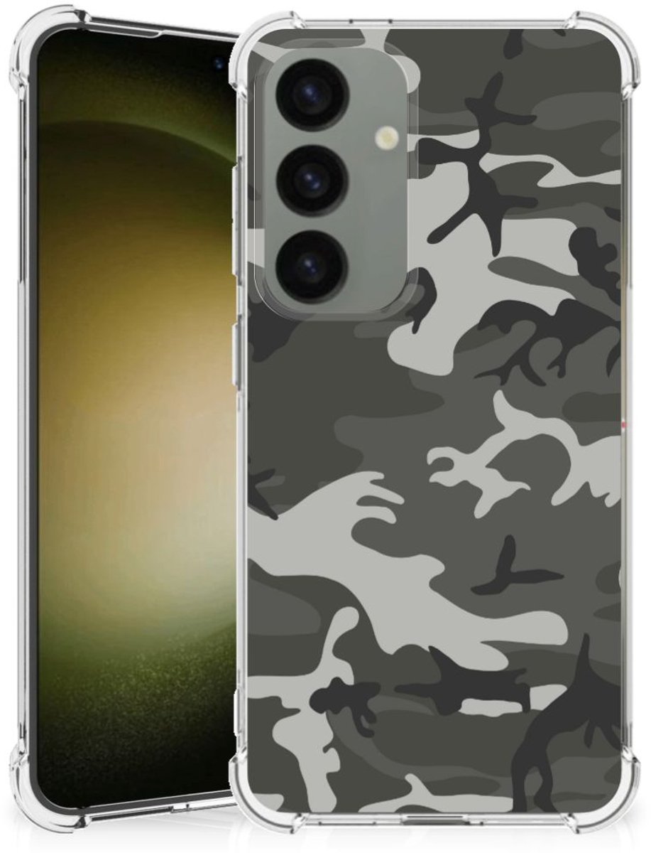 Samsung Galaxy S24 Doorzichtige Silicone Hoesje Army Light