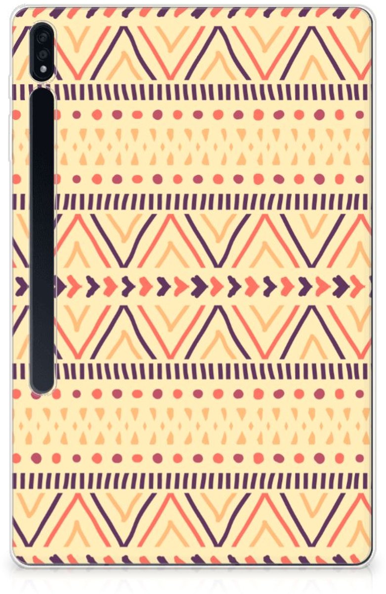 Samsung Galaxy Tab S7 Plus | S8 Plus Hippe Hoes Aztec Yellow