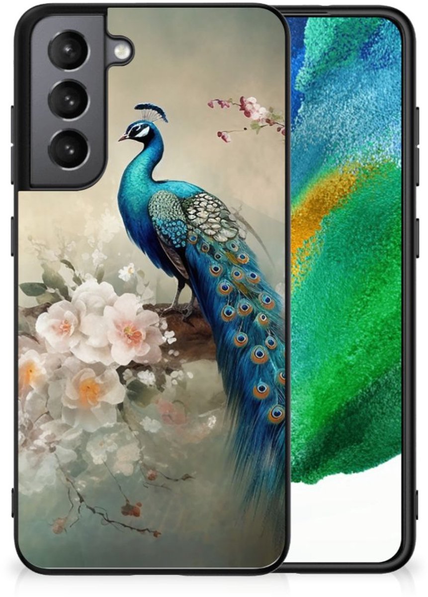 Dierenprint Telefoonhoesje voor Samsung Galaxy S21FE Vintage Pauwen
