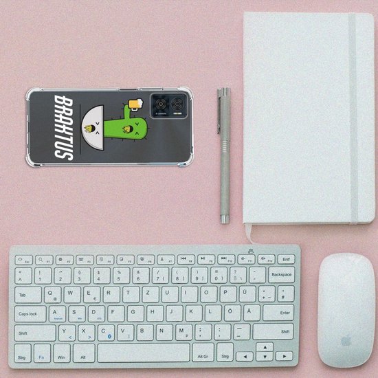 Coque arrière en Siliconen Motorola Moto E22 | E22i Étui pour téléphone portable avec bordure transparente Braktus