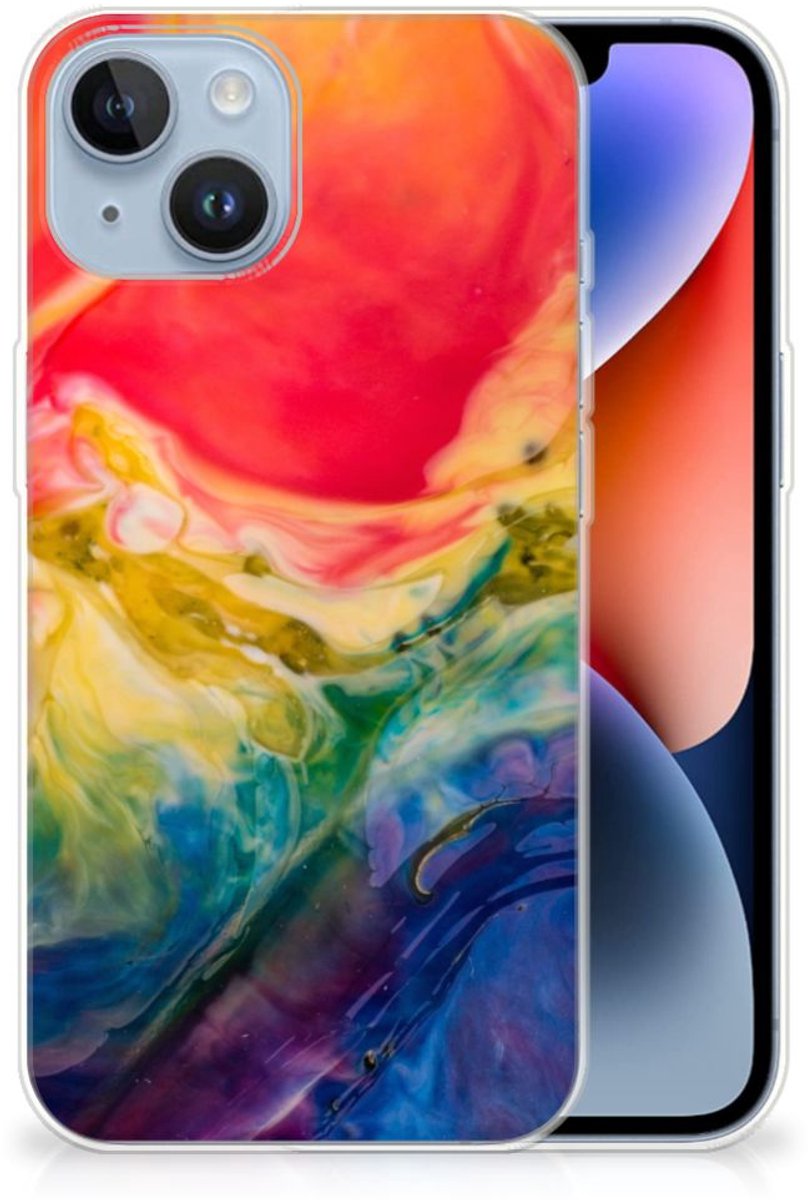 Hoesje maken Apple iPhone 14 Watercolor Dark