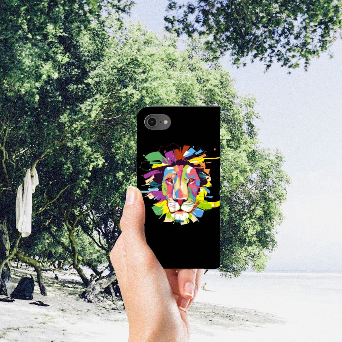 iPhone 7 | 8 | SE (2020) | SE (2022) Magnet Case Lion Color — cadeau in Cadeau-ideeën - foto 3