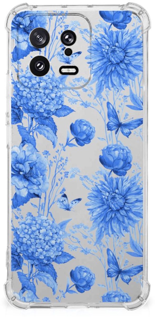 Case voor Xiaomi 13 Flowers Blue