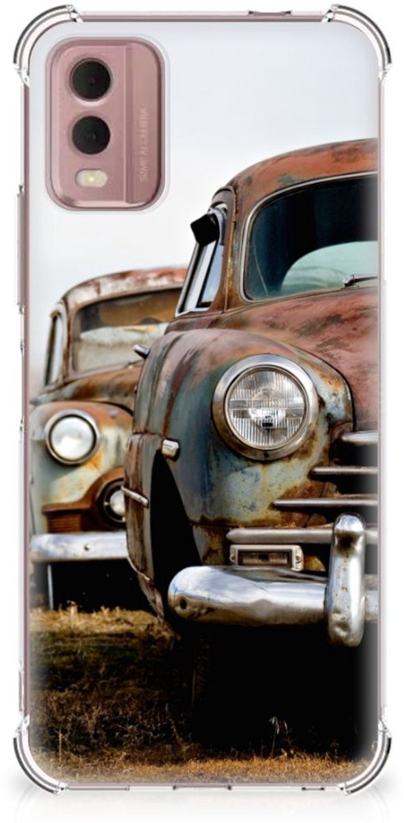 Nokia C32 Anti-shock Hoesje met foto Vintage Auto