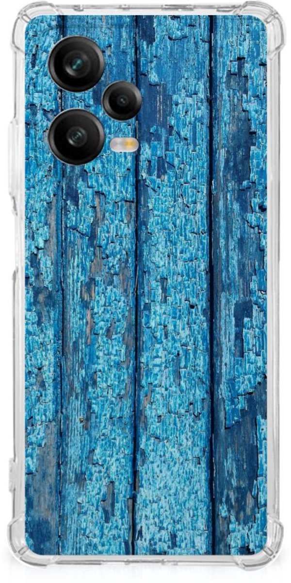 Xiaomi Redmi Note 12 Pro Plus Stevig Telefoonhoesje Wood Blue
