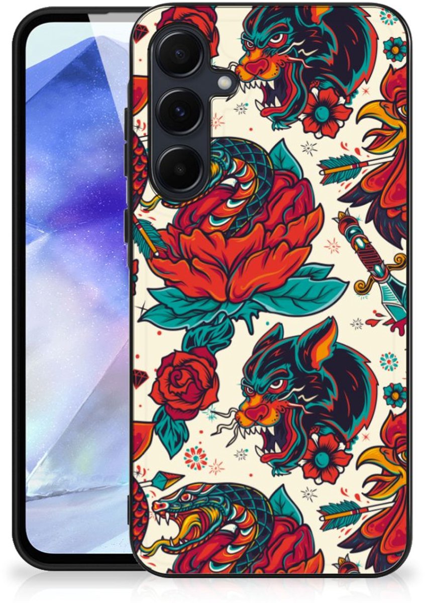 Silicone Back Case voor Samsung Galaxy A55 Old Skool