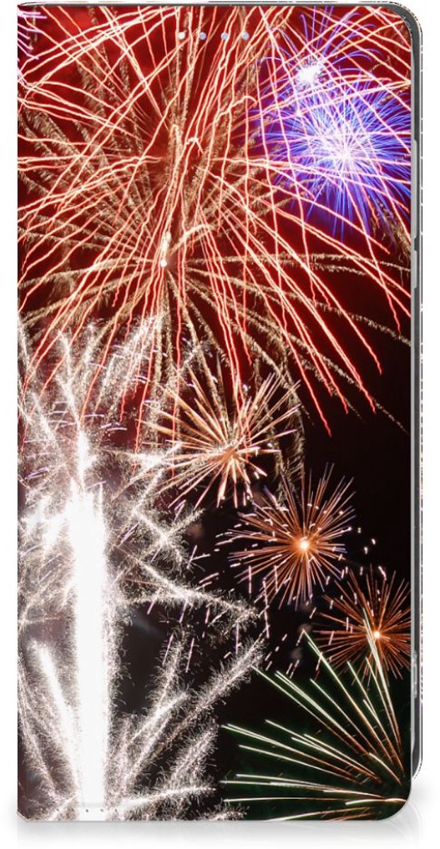 Motorola Moto G84 Hippe Standcase Vuurwerk