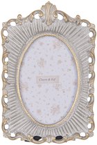 Clayre & Eef Cadre photo 10x15 cm Gris Couleur or Plastique Verre