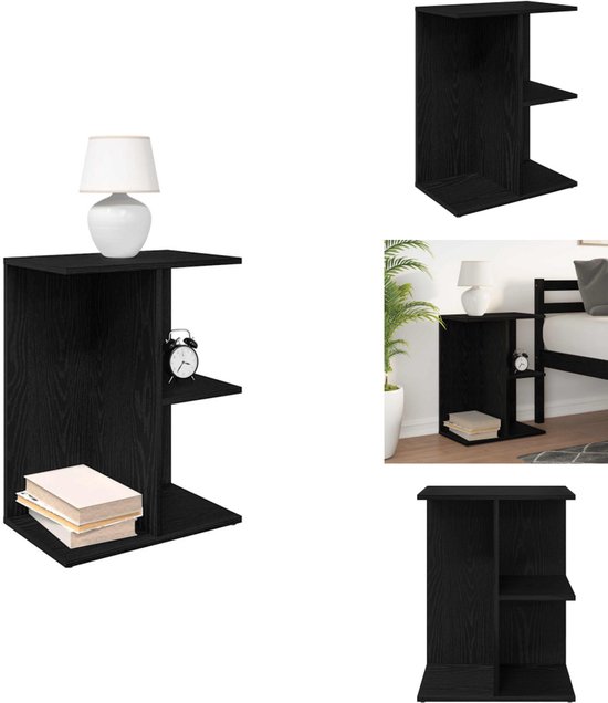 vidaXL Nachtkastjes 2 st met lade 20x36x60 cm gerookt eikenkleurig