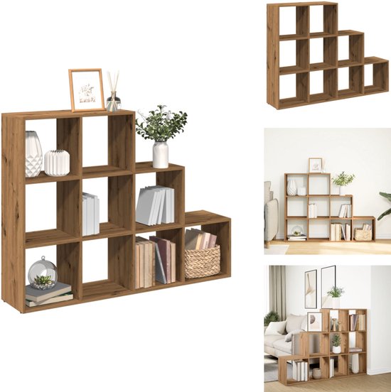 Boekenkast 155,5x24x166,5 cm bewerkt hout grijs sonoma eiken