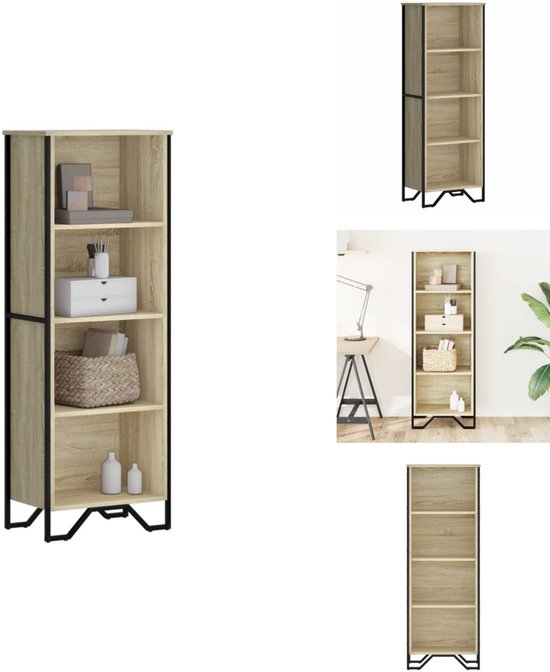 vidaXL Boekenkast 40x30x189 cm bewerkt hout sonoma eikenkleurig