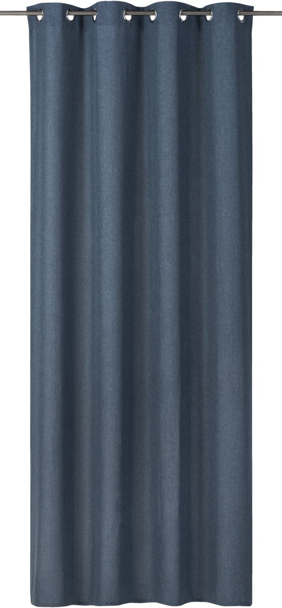 Elbersdrucke Gordijn met oogjes Lino 255x140 cm petrol lichtdicht