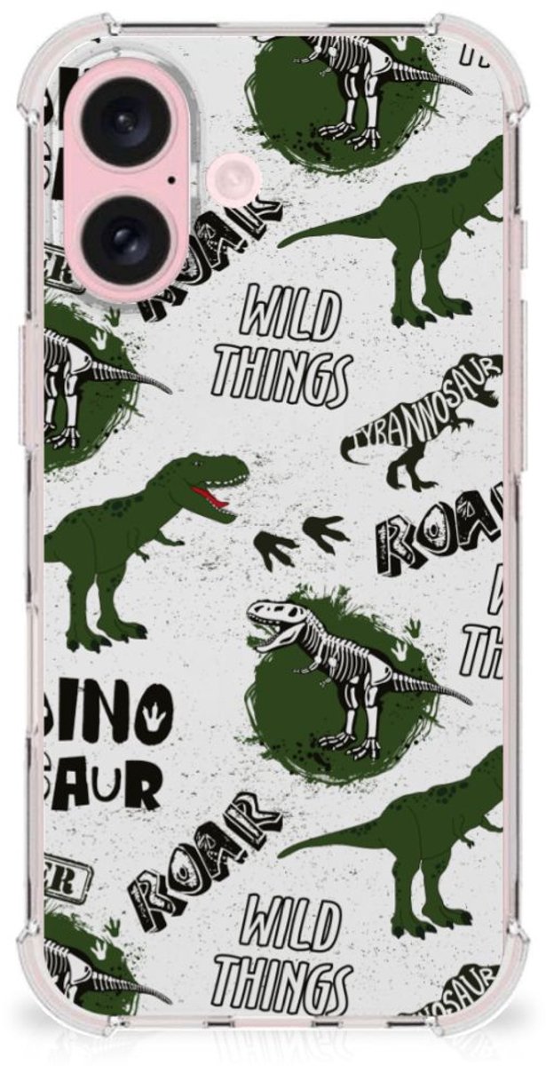 Case Anti-shock voor iPhone 16 Dinosaurus
