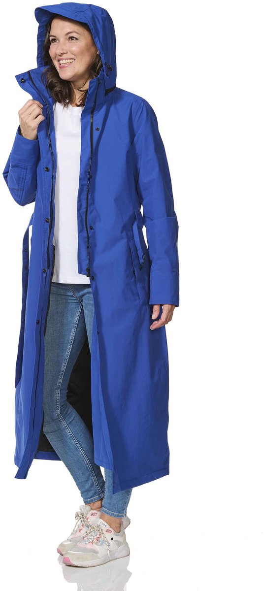 Happy Rainy Days Lange Regenjas Dames Montreal Kobalt Blauw